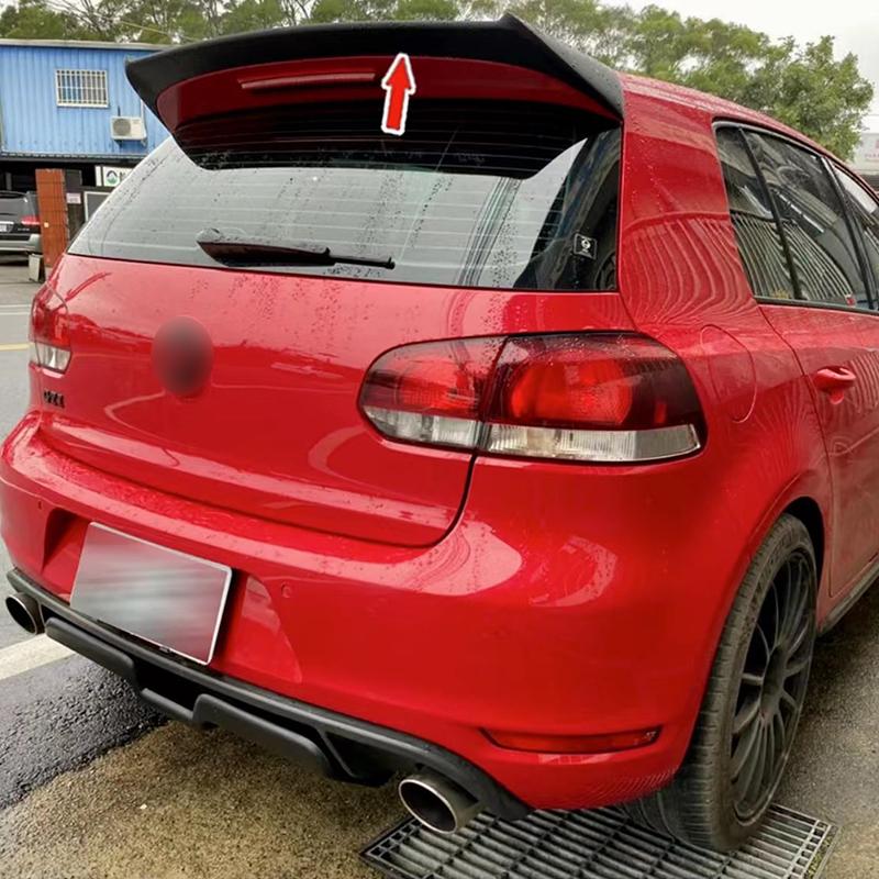 Pour VW Golf 6 MK6 GTI R 2008-2013 ABS Lèvre de Spoiler d'Aile de Coffre Arrière Aileron de Queue Kit Carrosserie Accessoires Ailerons Arrière