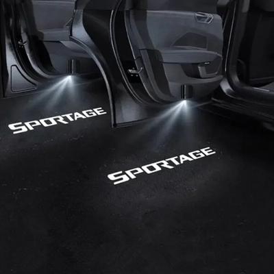 2Pcs For Sportage Logo LED Car Door Welcome Light HD Wireless Light Projector Lamps