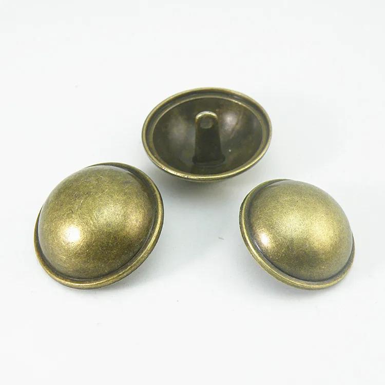 10pcs/lot 15-28mm Vintage Silver Bronze Thin-edged Bald Mushroom Metal Button Fashion Button Suit Coat Button