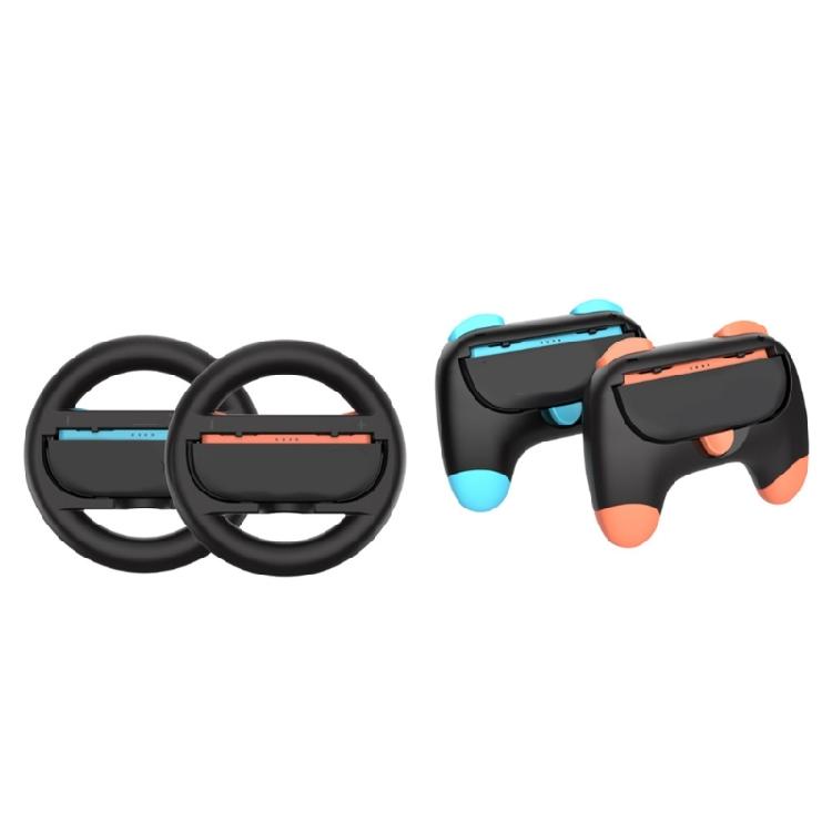Racing Game Accessory Set For NS2 Including Detachable Steering Wheel And Ergonomic Handheld Grips
