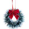 12cm Christmas Wreath Bow with Dense Madder Wool Strip Ornament