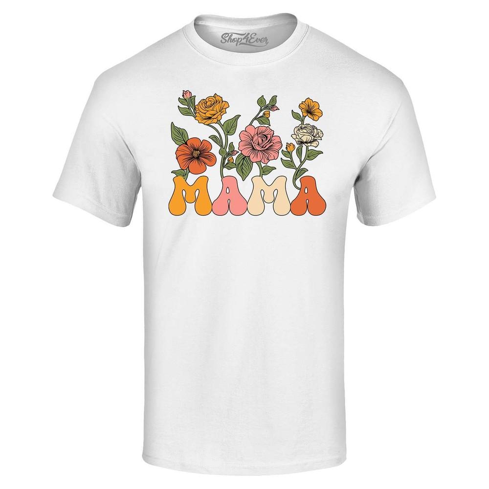 Mama Floral Flowers Retro Aesthetic T-shirt Mom Shirt
