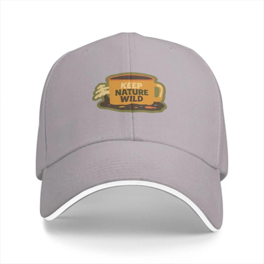 Keep Nature Wild Coffee Mug Graphic Baseball Cap Unisex Casual Adjustable Polyester Hat