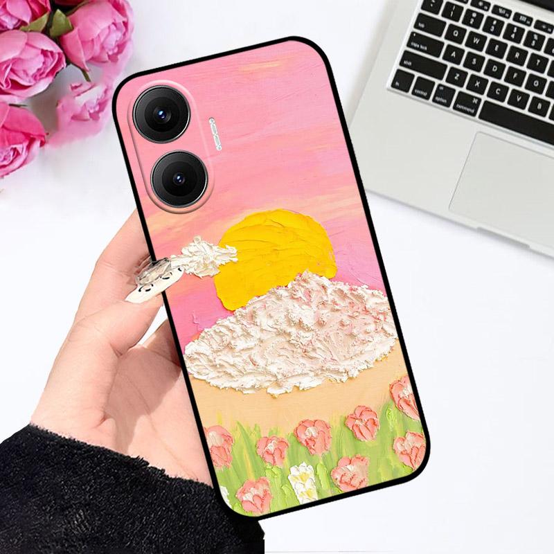 For Poco F7 Pocophone F 7 PocoF7 5G Case Fashion Silicone Camera Protector Phone Case For Xiaomi Poco F7 Soft TPU Back Cover