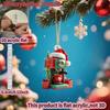1 piece coffee machine Christmas decora - Christmas themed decora pendant suitable for car rearview mirror Christmas tree decora