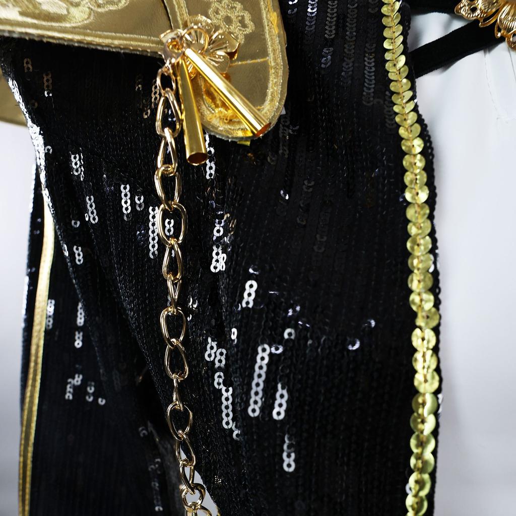 Czarny Złoty Rumizo Yimira Cosplay KPop Łowca Demonów Dziecięce Kostiumy Cosplay Impreza Halloweenowa Kostiumy Cosplay dla Dziewczynek