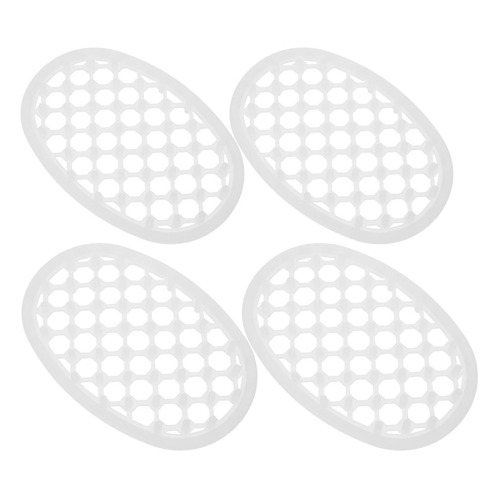 4Pcs Silicone Soap Dish Non Slip Bar Holder Drainage Holes Bath Shower Tray Soap Saver Pad Bathroom Kitchen Sink Organizer
