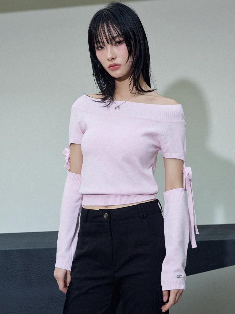 Itove Seoul Off-Shoulder Cutout Knit Pique Free/Pk