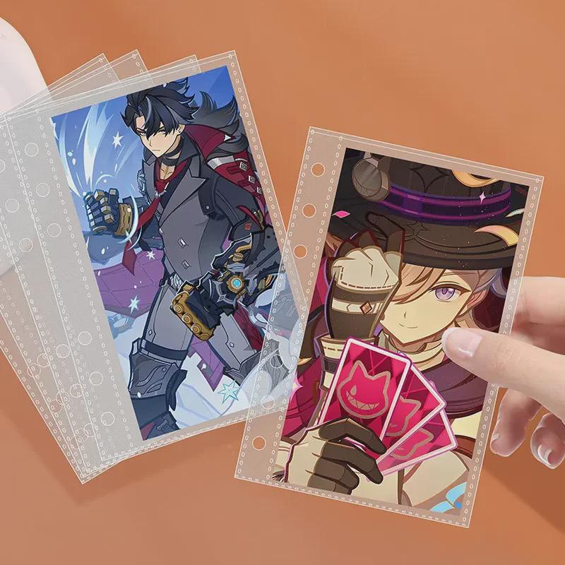 Eco-Friendly A6 Matte Sand Card Book Refill with Grid Pages and Sticker Storage