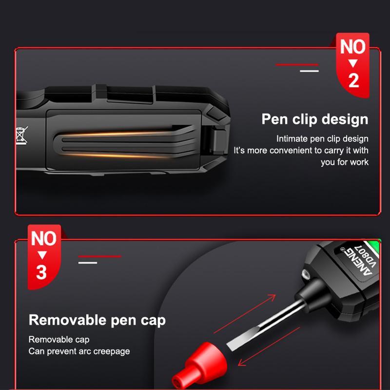 One-Word Induction Portable 50/60Hz Smart Electric Pen Tester Ncv Sensor Ac 12-300V Non-Contact Wire Detector Tools