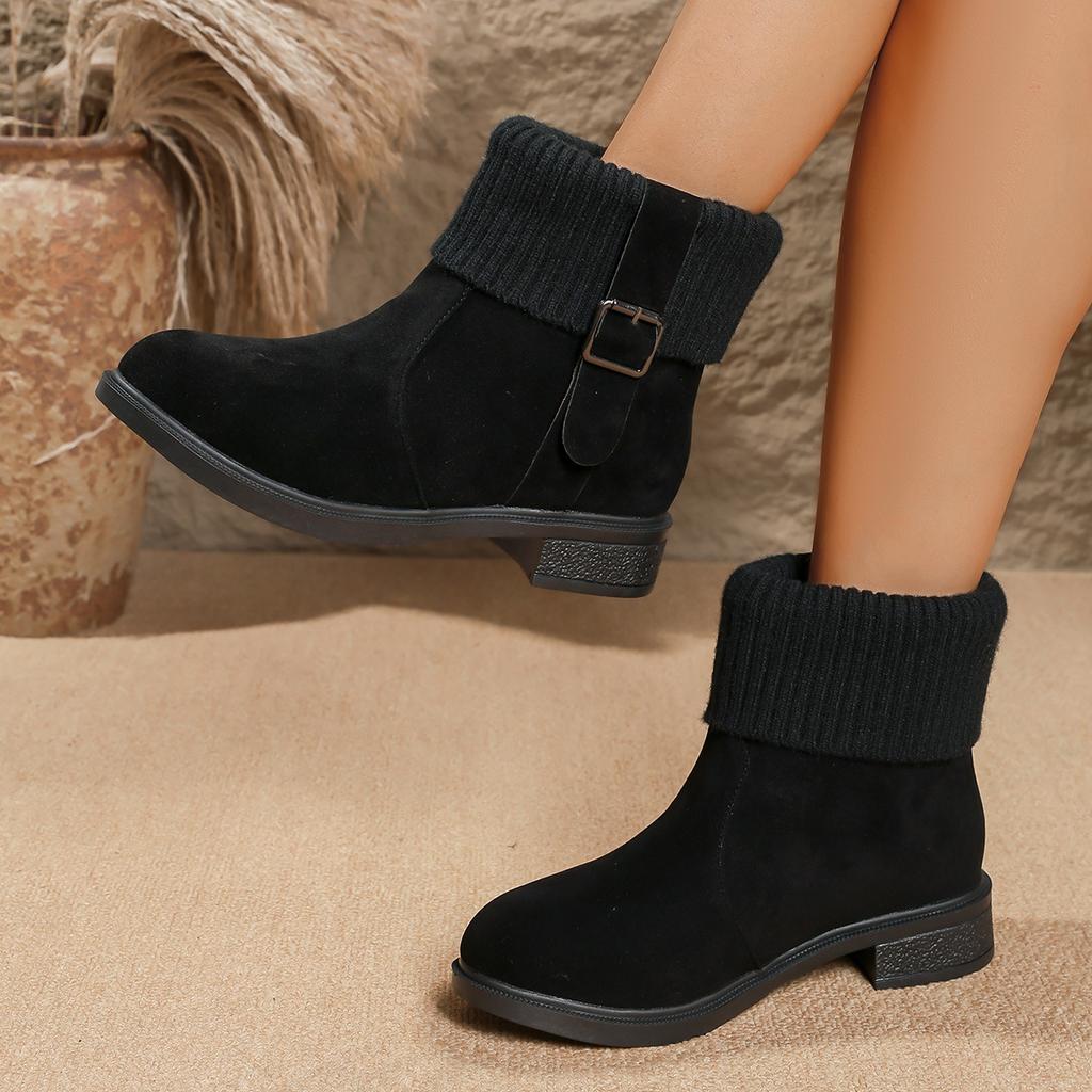Fashion 2025 Snow Boots Women New Autumn Winter Fashionable Versatile Round Toe Women's Shoes Simple Comfortable Women's Short Boots