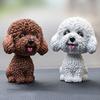 Generic Exquisite Craft and Unique Nod Dog Decoration, Realistic Appearance, Adhesive Resin, Car Desk Decoration, Cute, Type 2