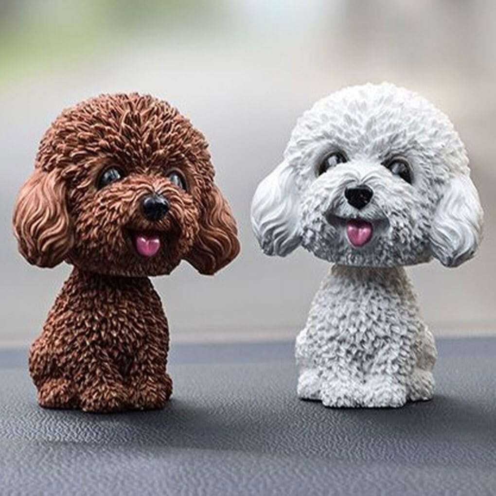 Generic Exquisite Craft and Unique Nod Dog Decoration, Realistic Appearance, Adhesive Resin, Car Desk Decoration, Cute, Type 2