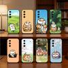 Cute Not a Fat Figer Phone Case For Samsung Galaxy A73,A21s,A22,A31,A52,A53,A71,A41Soft Black Shell
