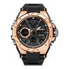 SANDA WR 50M Men's Multifunctional Dual Display Luminous Quartz Watch with Digital and Analog Timekeeping Durable Strap