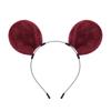 Handmade Plush Mouse Ears Headband With Tail Set Cosplay Animal Ear Costume Accessory Halloween Party