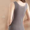 Winter Women's Velvet Thermal Vest Sleeveless Thermal Underwear with Bra Pads Sleeveless Bottoming Shirt Fleece Undershirt with Bra Pads