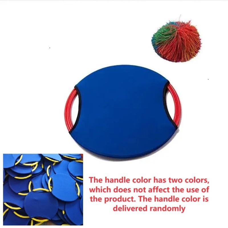 Non-Toxic Bouncing Circle Throwing Training Toys Kids Adult Outdoor Interactive Cooperative Games Elastic Paddle Ball Fun Game