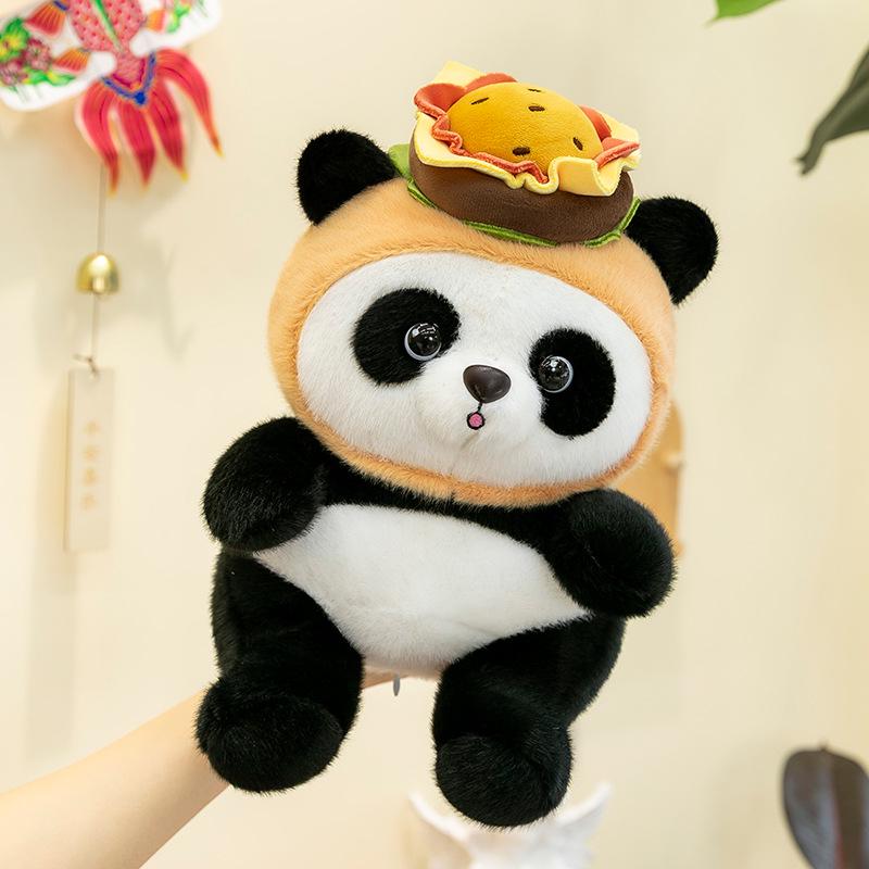 

Giant Panda Hamburger Plush Toy – Cute Travel Souvenir & Children s Sleep Companion Doll 30cm [0.36kg]