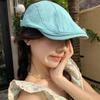 Fashionable Womens Lake Blue Denim Duckbill Cap In Adorable Design Great For Spring And Summer
