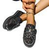 Sponge Cake Female Summer Thick Sole One Pedal Lazy Fisherman Shoes Lace Rhinestone Beanie Shoes Single Shoes