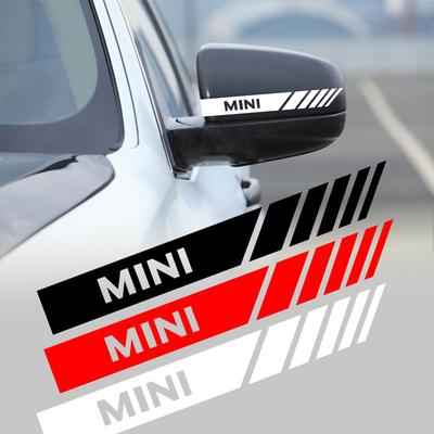 2 Stück Auto Streifen Aufkleber Rückspiegel Reflektierende Vinyl Aufkleber Dekoration Für BMW Cooper F54 F55 F56 R56 R60 SONE Roadster Clubman Coupé