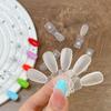 24Pcs Polish Color Chart Magnetic False Nail Tip Display Clear Color Card Polish Gel Stand Board Nail Palette Nail Glue Practice