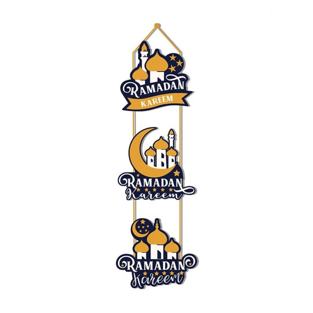 

Star Moon Door Hanging Flag Multiscene Hanging Pendants Mubarak Door Hanging Ramadan Decoration Type C