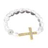 Comfortable Bracelet Expandable Religious Beaded Chain with Metallic Finish and Stylish Layering Potential for Adults