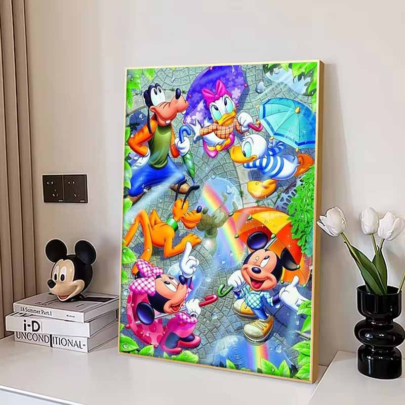 Disney Diamond Painting Mickey and Friends Illustration 5D Diamond Painting Art Embroidery Cross Stitch Room Decoration