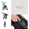 HAUCK - Poussette canne - SPORT - Pliable &amp; inclinable - Capote Pare-Soleil - 4 roues - Noir / Bleu
