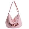 Letter Women's Tote Bags Canvas Commute Bag Versatile Single Shoulder Bags  Daily