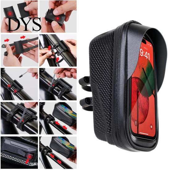 Waterproof Bike Pouch Phone Bag EVA Hard Shell Touchscreen Lightweight Cycling Bicycle Road Mountain Top Tube Front Frame Cellphone