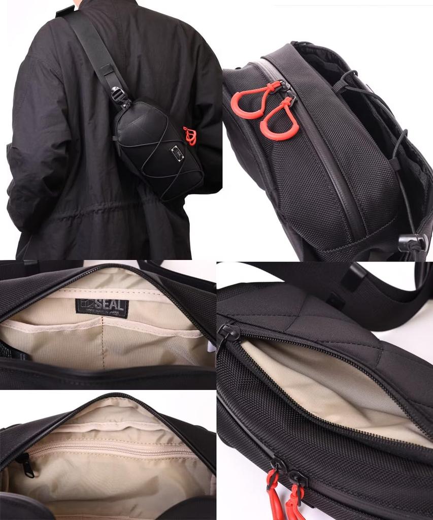 SEAL Elastic Bodybag Body Bag Waterproof Shoulder Bag Waist Bag Bike Crossbody Bag Men's PS-214BK