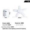 65W E27 LED Bulb Fan Blade Timing Lamp Foldable LED Light Bulbs Lampada for Home iling Light with Remote Controller lighting
