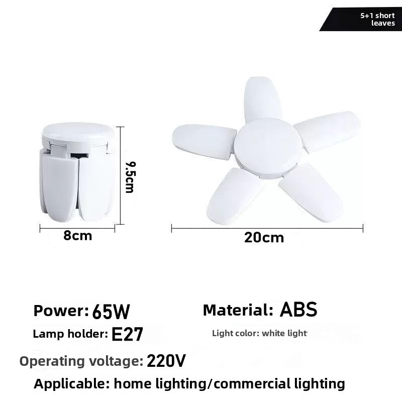 65W E27 LED Bulb Fan Blade Timing Lamp Foldable LED Light Bulbs Lampada for Home iling Light with Remote Controller lighting