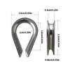 1/8inch Steel Thimble Heart Shaped Triangle Fixing Collar Steel Tool Part for Heavy Duty Industrial Application 50pcs