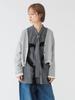 Beams Boy Maturely Cut-Off Jersey Cardigan, Women's, Gray Free