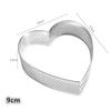 Heart Shaped Perforated Tart Rings With Hole Stainless Steel Tart Bottom Tower Fruit Pie Quiches Cake Ring Mousse Baking Mold