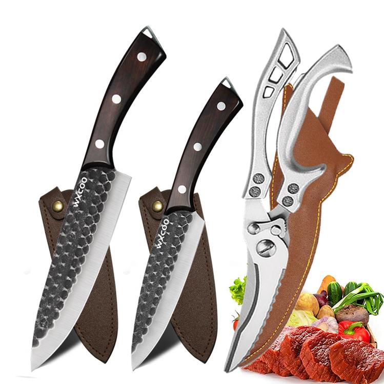 New Stainless Steel Kitchen Knife Hand-forged Fillet Boning Knife Multi-Purpose Butcher Knife Meat Cleaver Kitchen Accessories