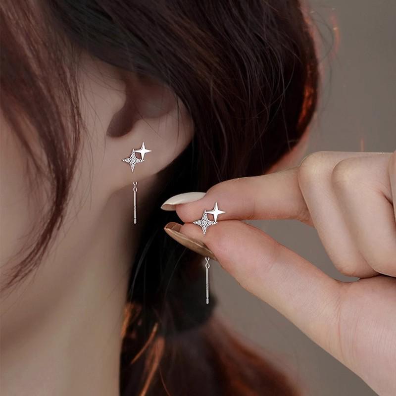 

Elegant Four-Pointed Star Earrings: Versatile, Light Luxury Design for Everyday Sophistication