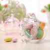 12/24pcs Transparent Crown-Shaped Plastic Boxes with Lid Wedding Favor Box Party Candy Container Packaging for Treats & Trinkets
