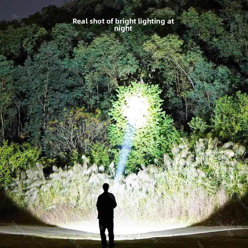 High Brightness Flashlight Rechargeable White Laser Ultra Bright Outdoor Long Range Handheld Searchlight Home LED Camping Light