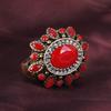Crystal Rings for Women Vintage Flower Rings Gold Color Punk Rock Party Gift Ring