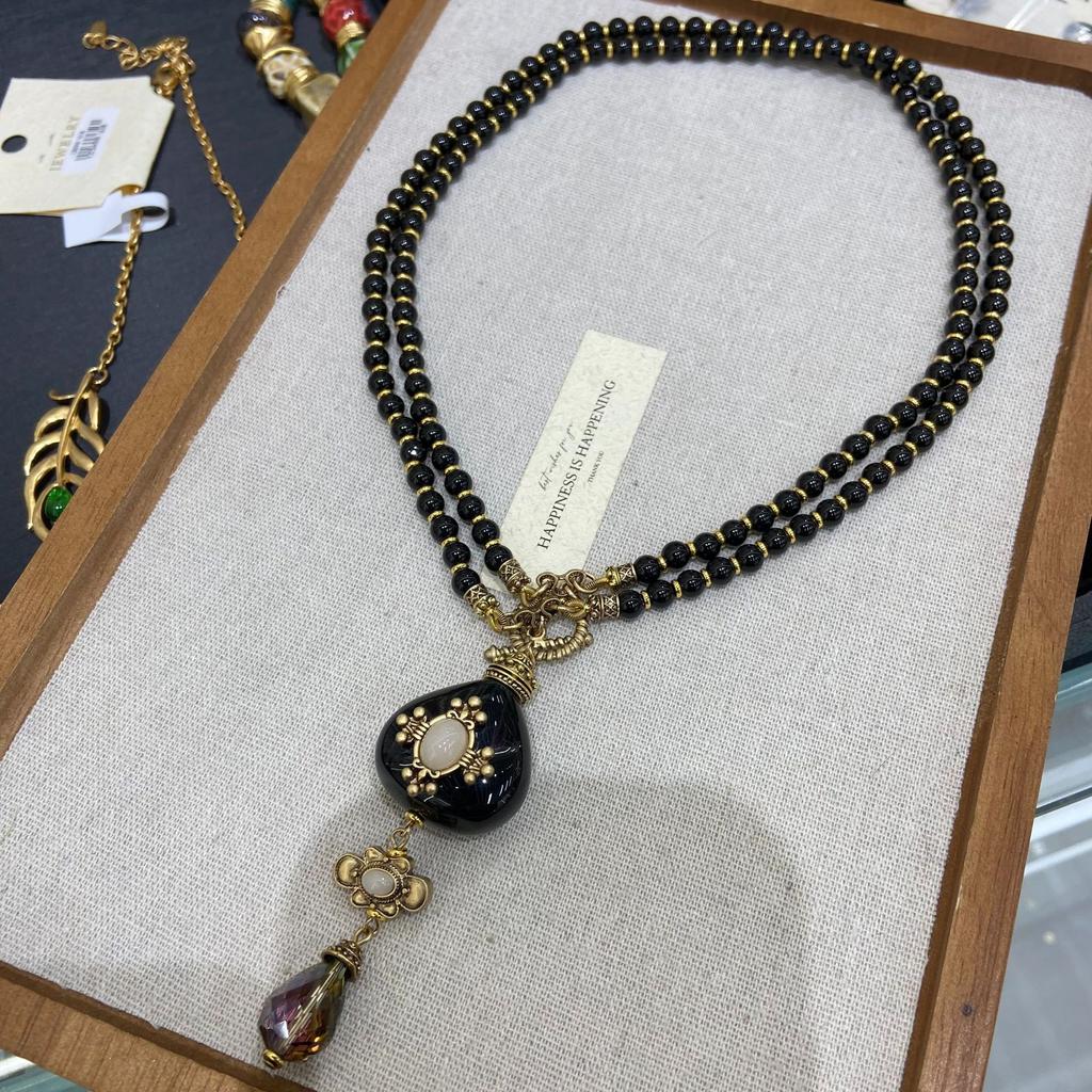 Bee Double-Layer Single-Layer Fashion Agate Medieval Vintage Western Antique Niche Design Necklace