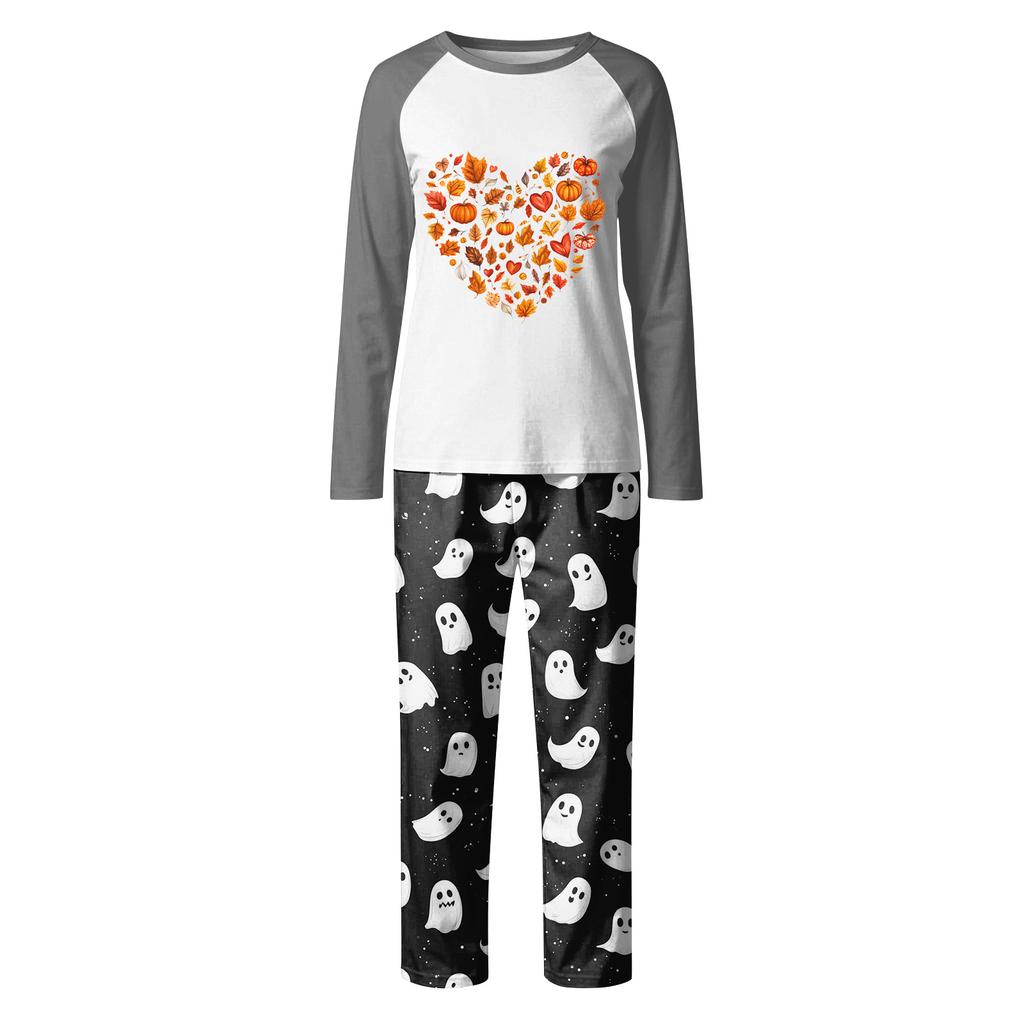 Halloween Tag Drucke Familie Passend Langarm Tops+Hosen Set Familie Passende Sets