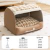 Houndstooth Dog Bed for Large Dogs & Cats - Autumn/Winter Deep Sleep Bed