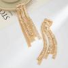 Silver Tassel Long  Earring Shiny Gold Chain Drop Earrings Elegant Sequin Earrings  Girls