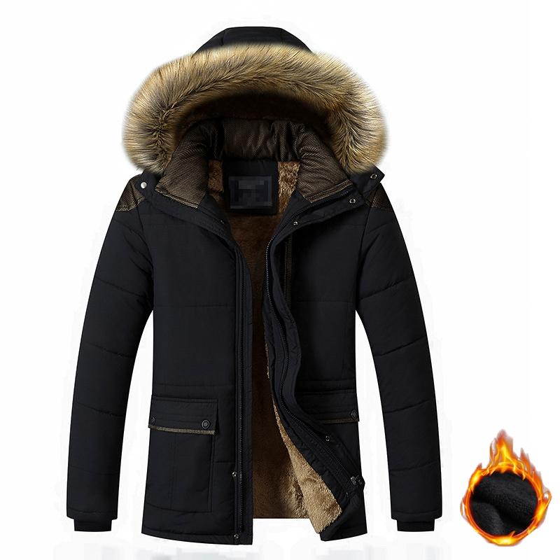 Winter  Men Warm Cotton Outdoor Casual Windproof Keep Warm Waterproof Thickened Cotton Male Jacket Detachable Hooded Jacket