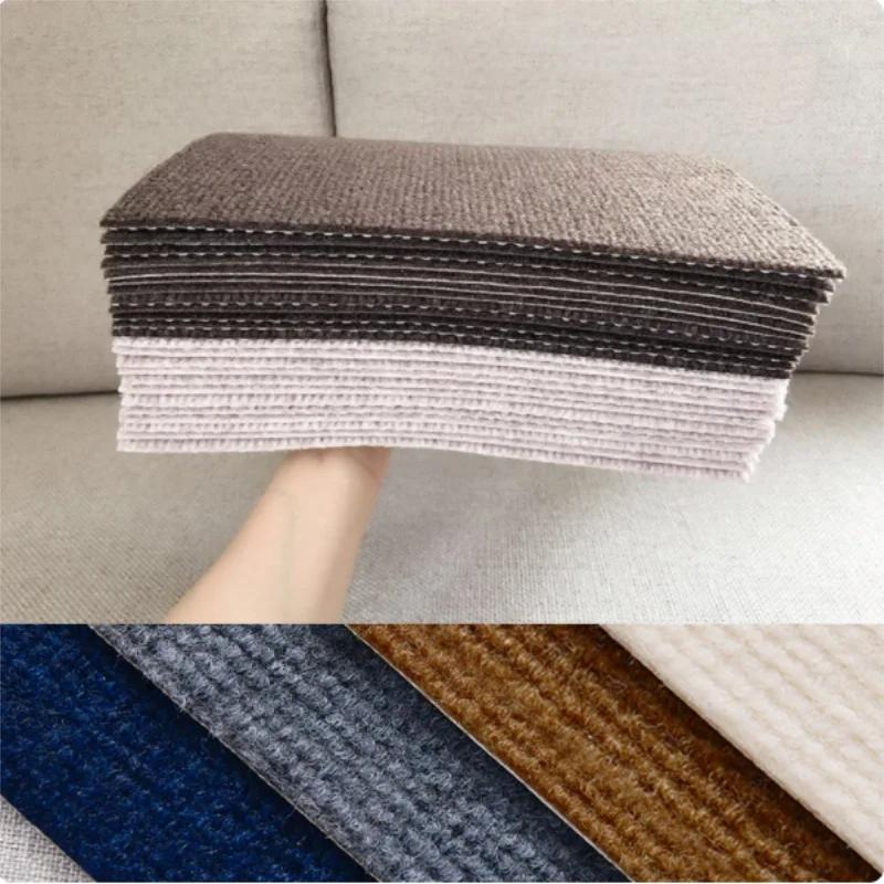 10PCS 30x30cm Self Adhesive Carpets Sticker Square Rugs Peel and Stick MatFlooring for Kitchen Dining Room Bedroom Home Decor